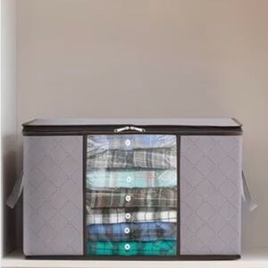 Gray Storage Organizer with Zipper Closure get one